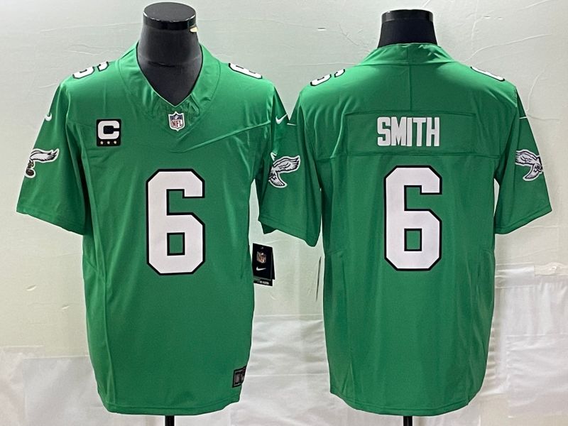 Men Philadelphia Eagles #6 Smith Green Nike Throwback Vapor Limited NFL Jerseys->philadelphia eagles->NFL Jersey